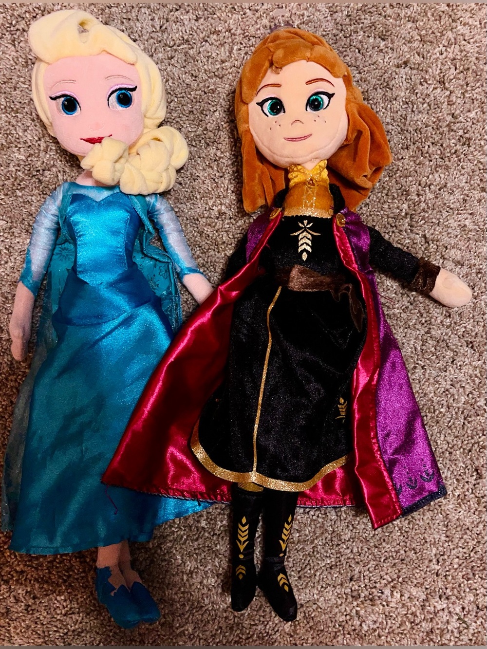 Disney Ty Frozen Elsa Anna plush dolls